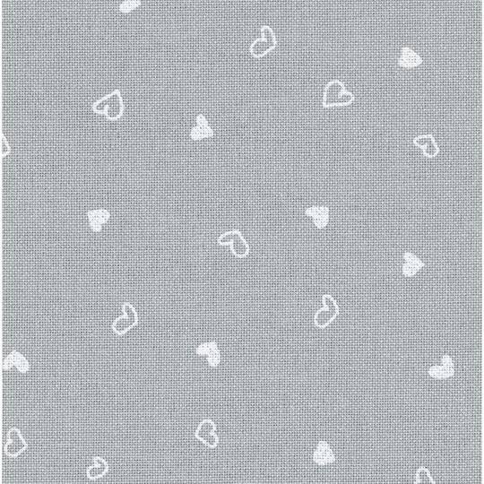 Zweigart® Murano Gray Printed Hearts Precut 32 Count Premium Fabric, 18" x 27"